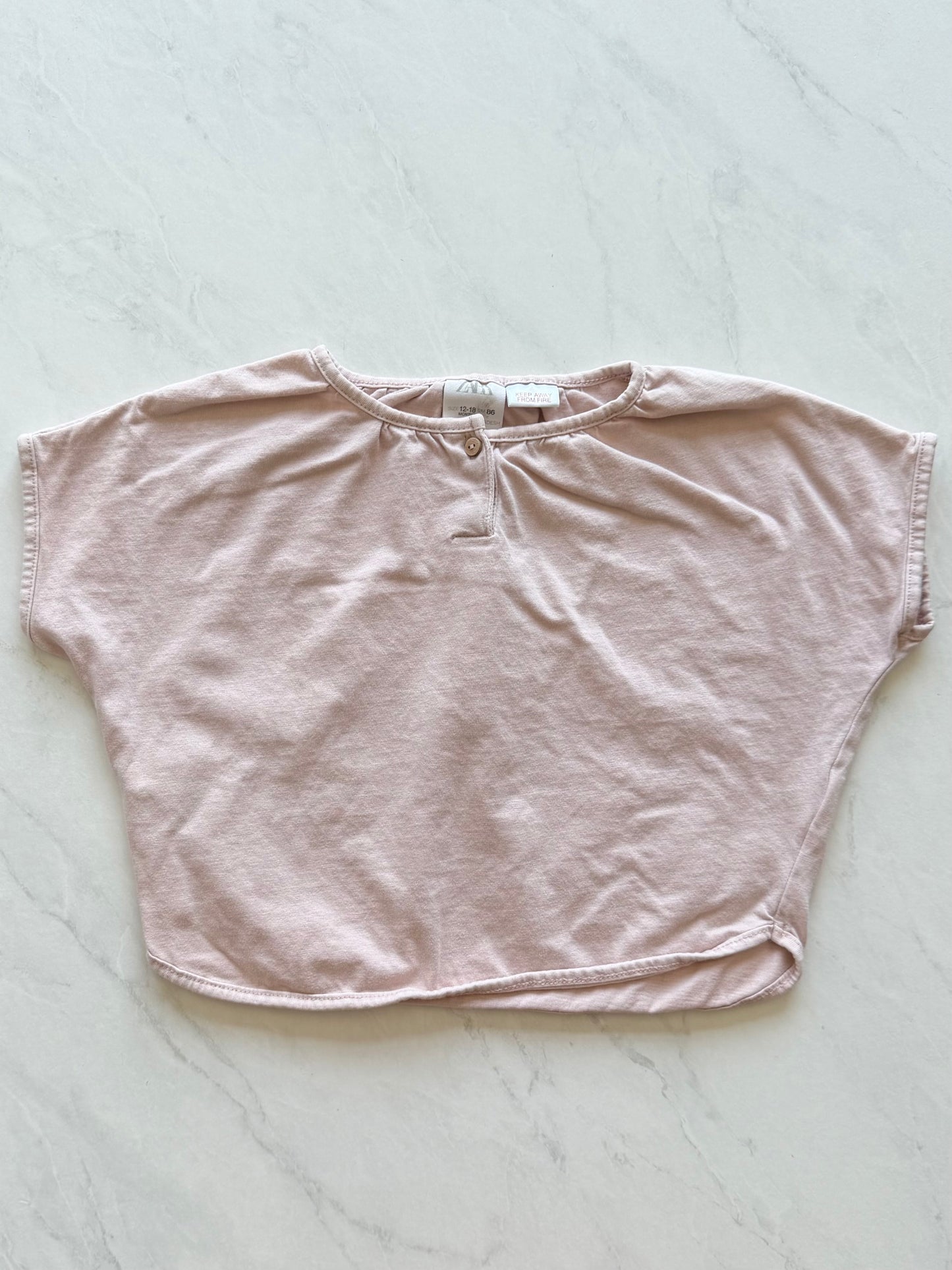 Haut manches courtes - Zara - 12-18 mois
