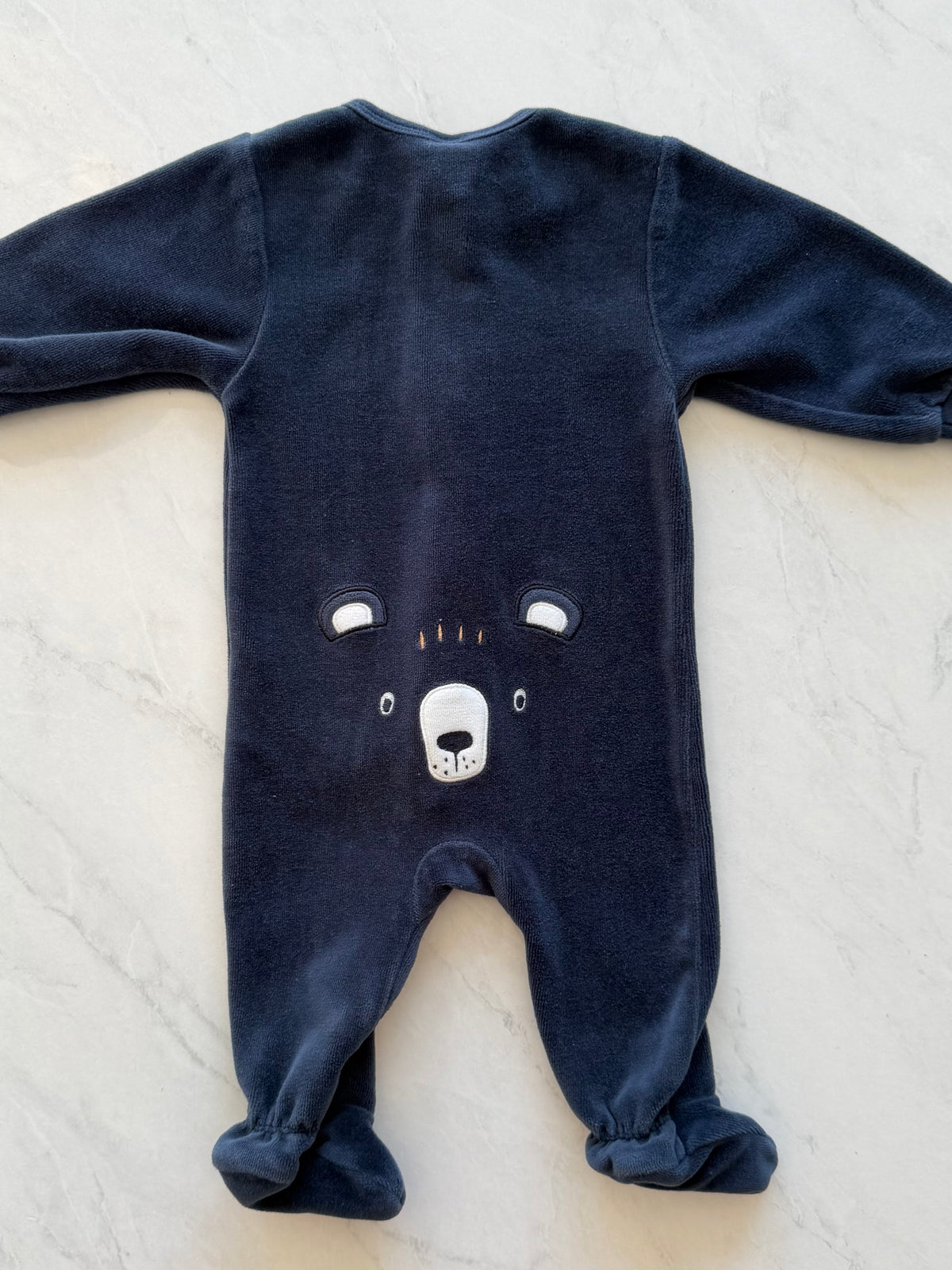 Pyjama à pattes en velours - Petit Lem - 3 mois