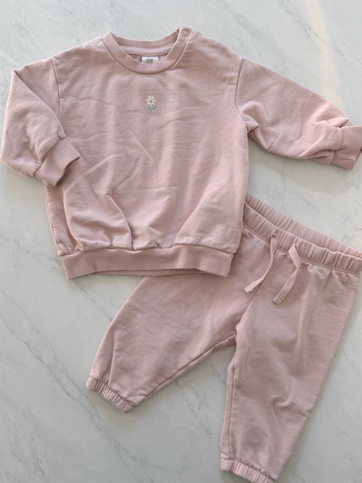Ensemble en coton ouaté - H&M - 4-6 mois