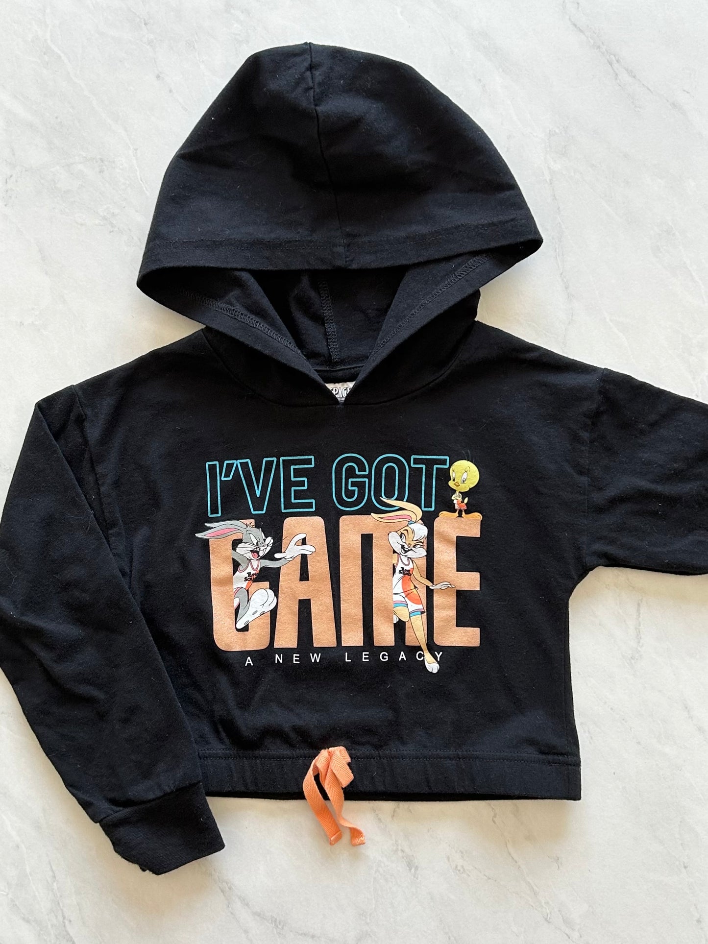 Chandail à capuchon « crop » - Space Jam - 4-5 ans