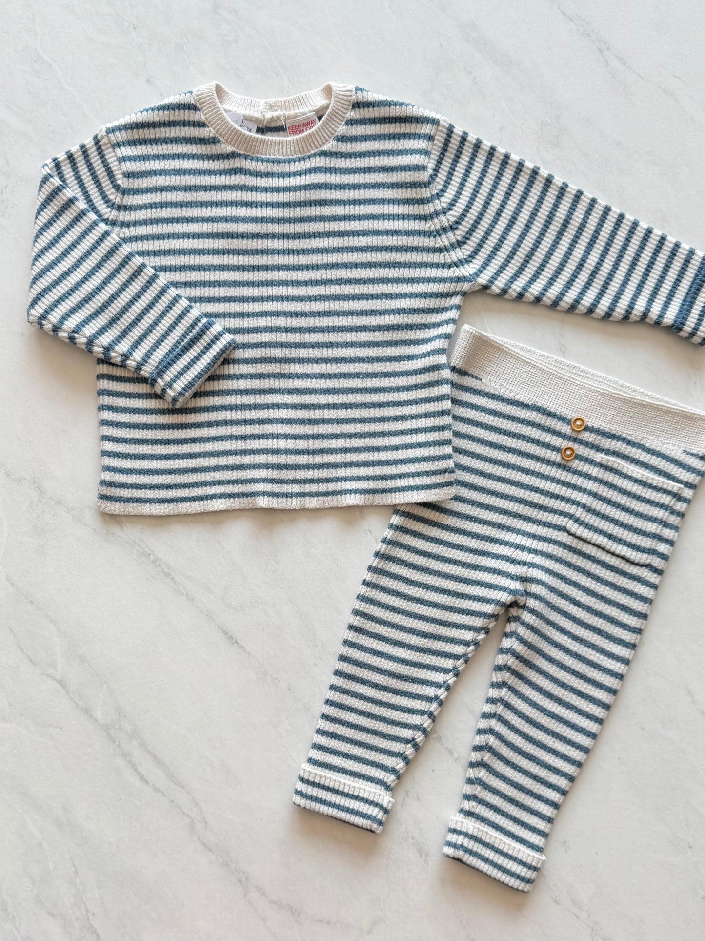 Ensemble 2 pièces en mailles - Zara - 6-9 mois