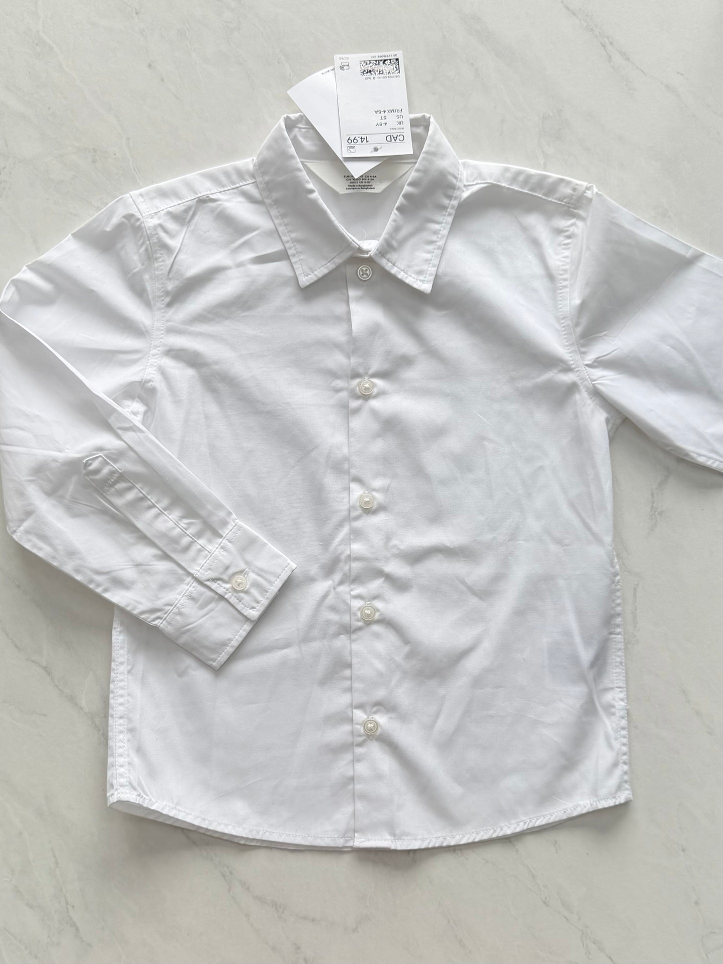 NEUF Chemise manches longues - H&M - 4-5 ans