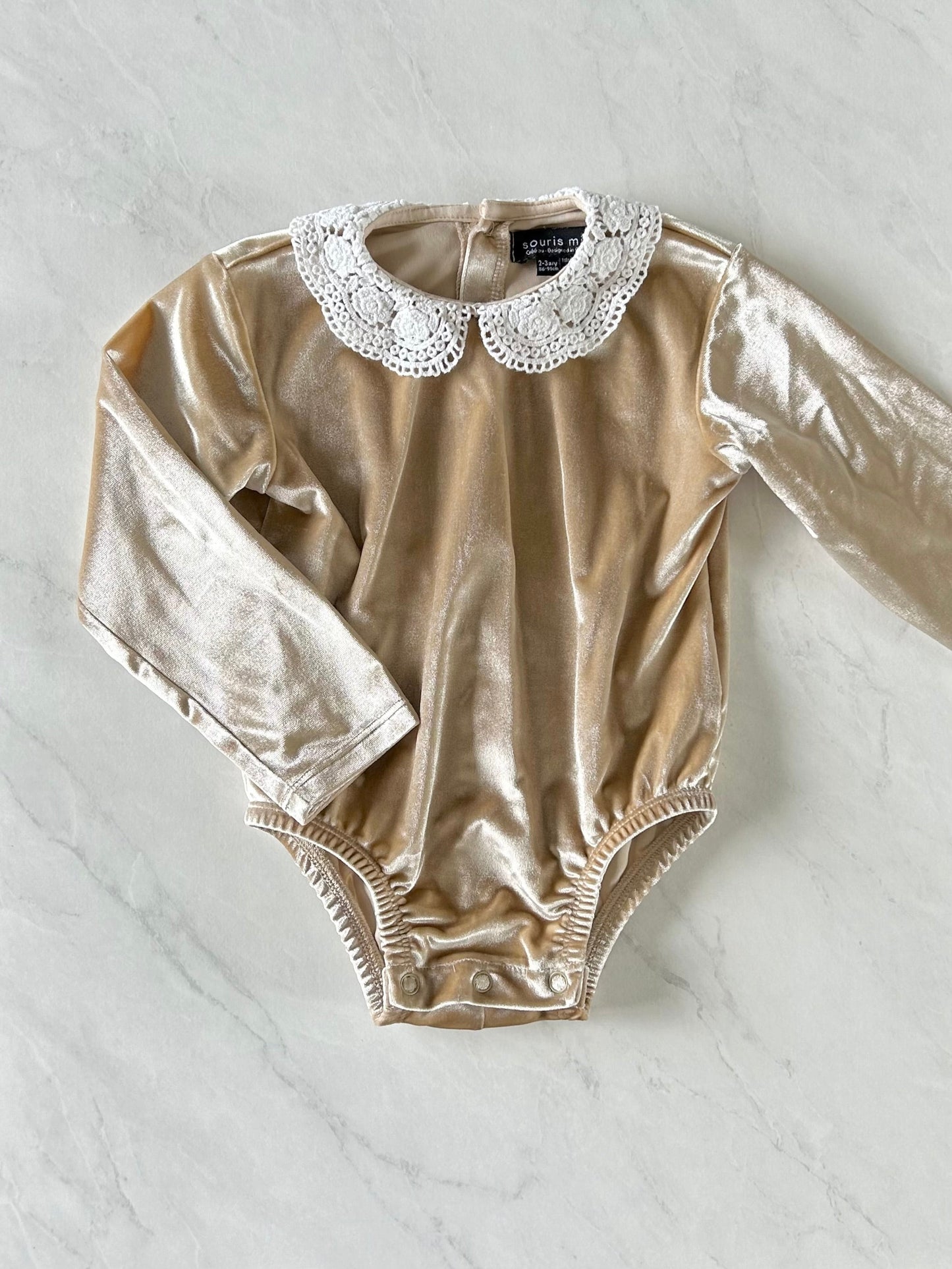 Barboteuse en velours - Souris mini - 2-3 ans