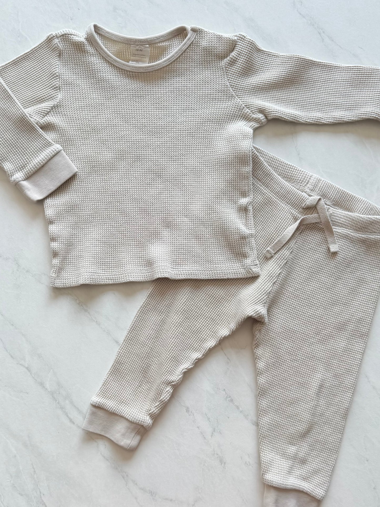 Ensemble en tissus gaufré - H&M - 12-18 mois