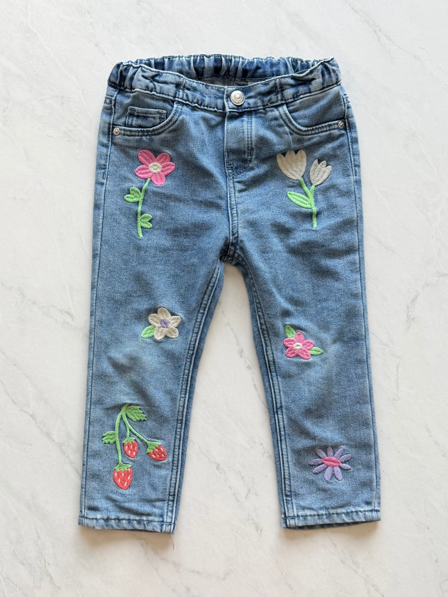 Jeans à broderies - H&M - 18-24 mois