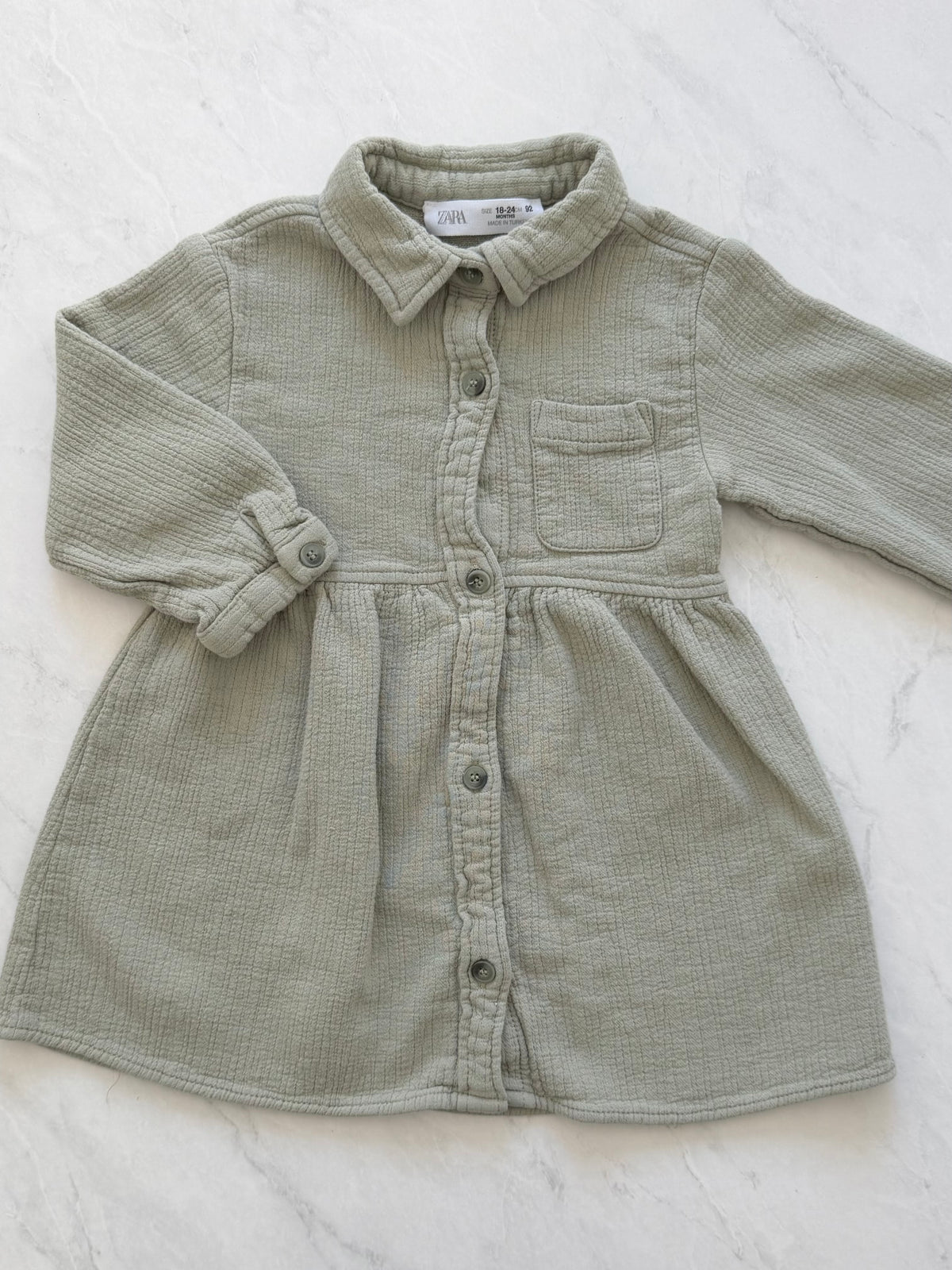 Robe manches longues - Zara - 18-24 mois