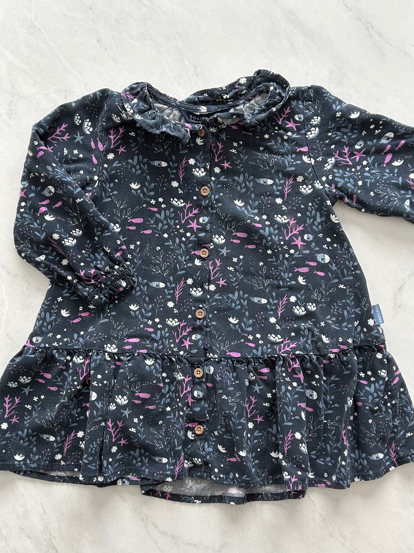 Robe manches longues - Souris Mini - 2-3 ans (légèrement mousseux)
