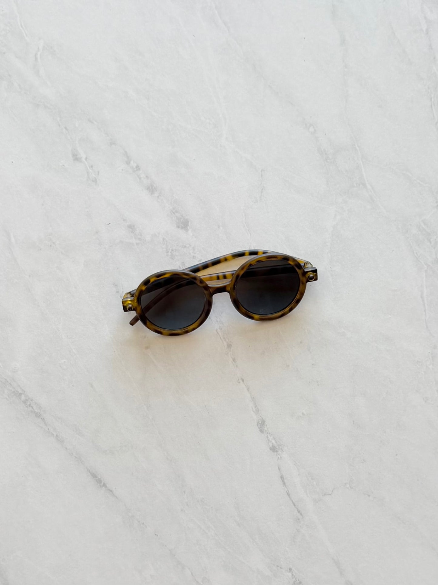 Lunette de soleil ronde - Écaille de tortue