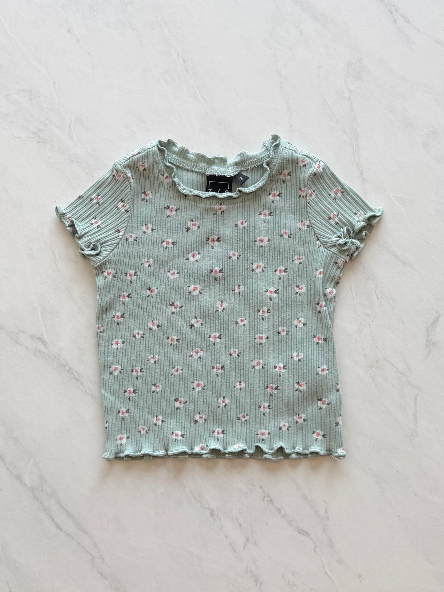 T-shirt côtelé - Z/C - 2 ans (fait petit)