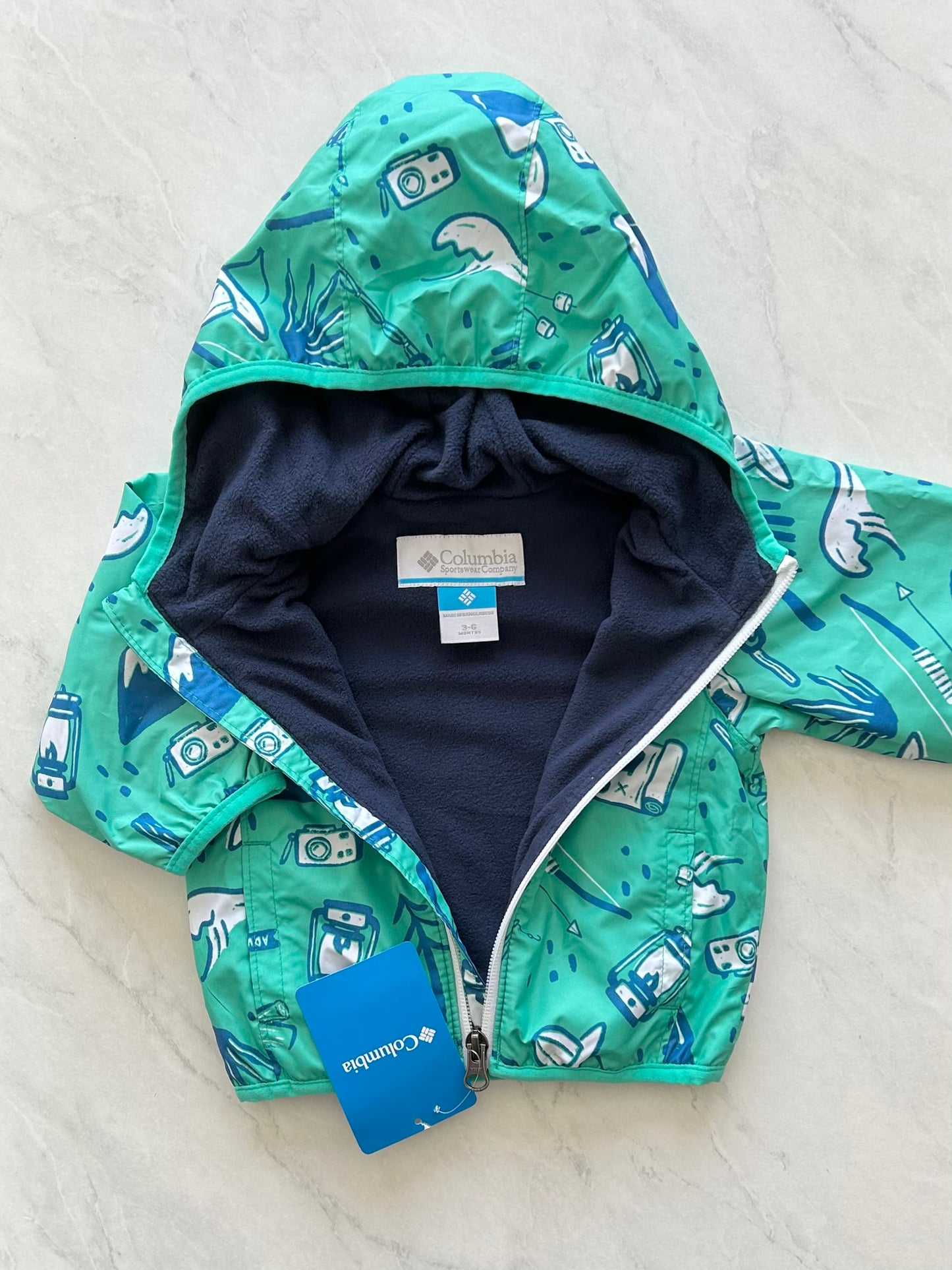 NEUF Manteau mi saison doublé en polar - Columbia - 3-6 mois