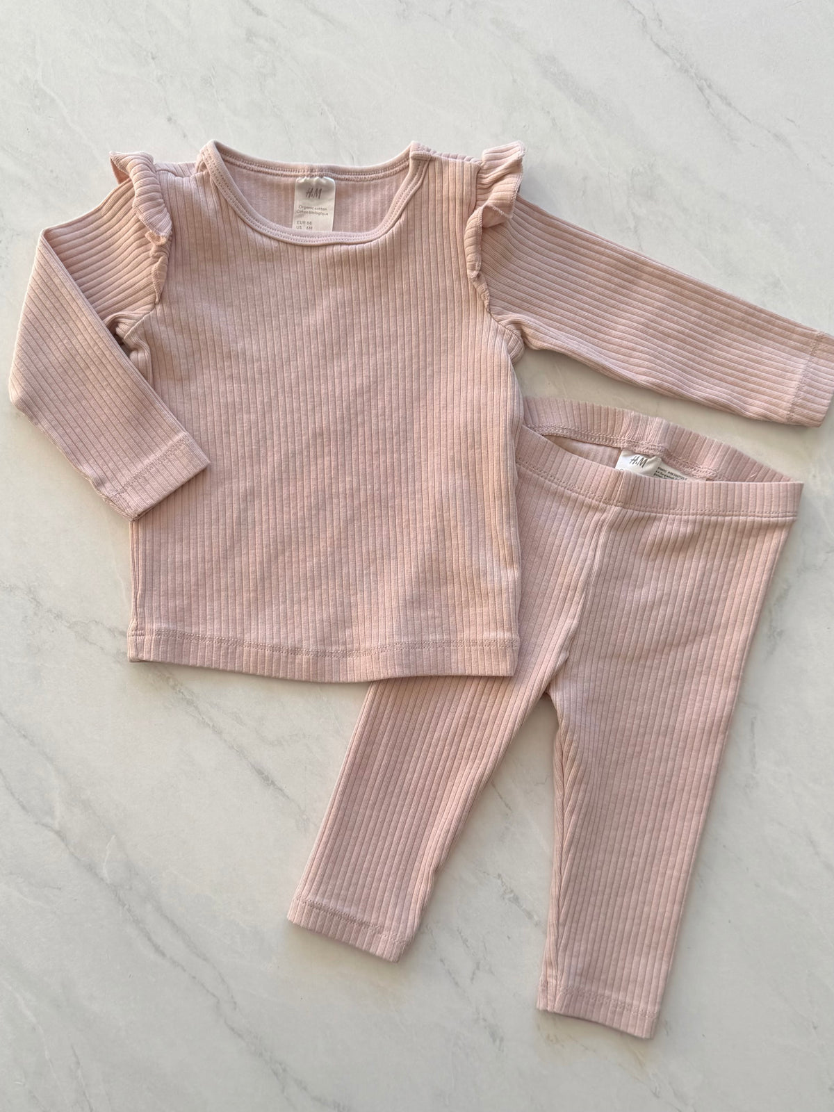 Ensemble côtelé - H&M - 4-6 mois