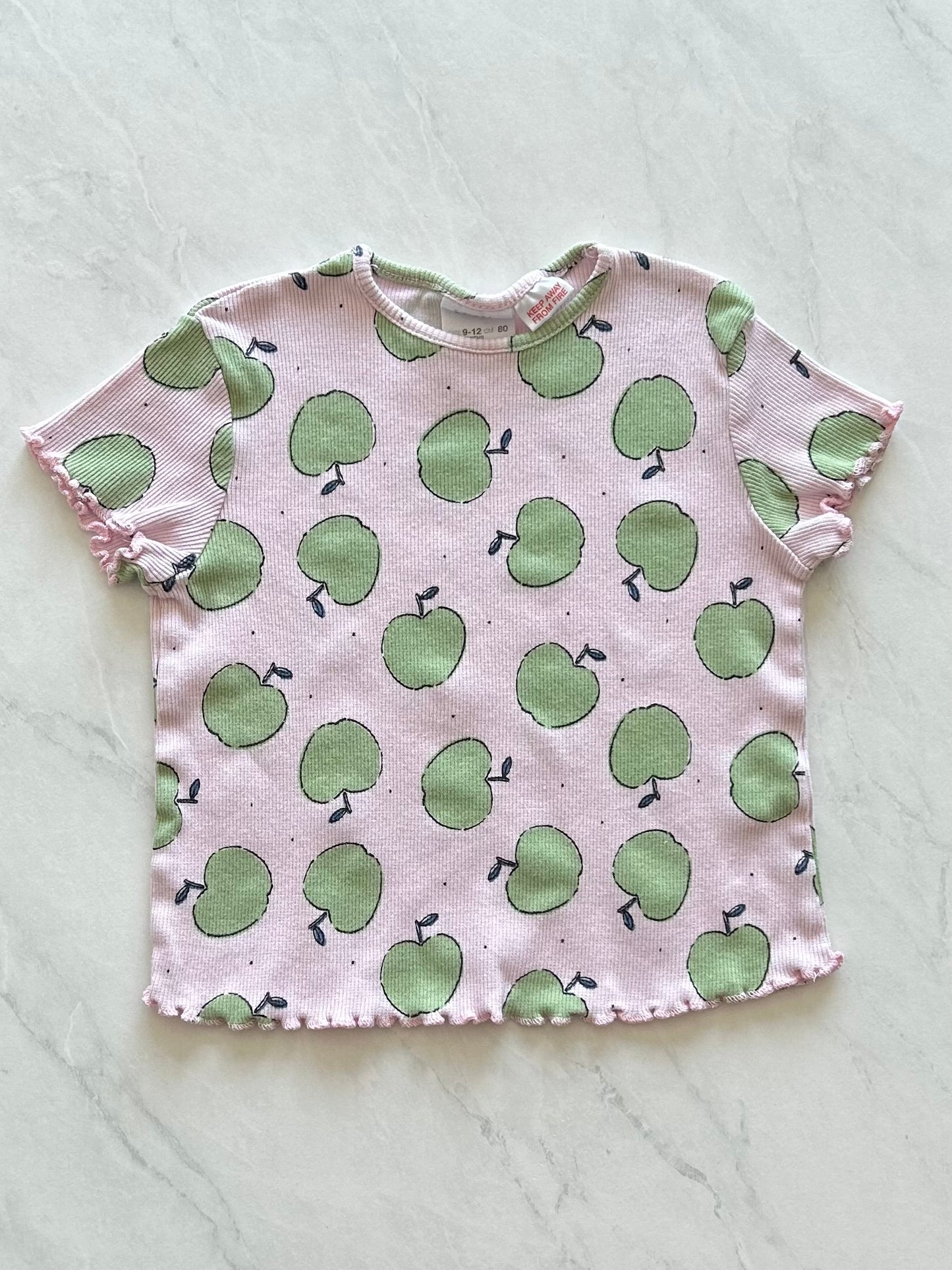 T-shirt côtelé - Zara - 9-12 mois