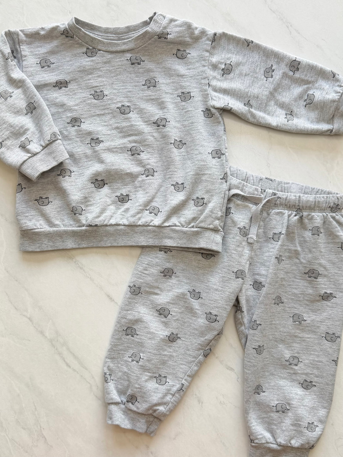 Ensemble en coton ouaté - H&M - 12-18 mois