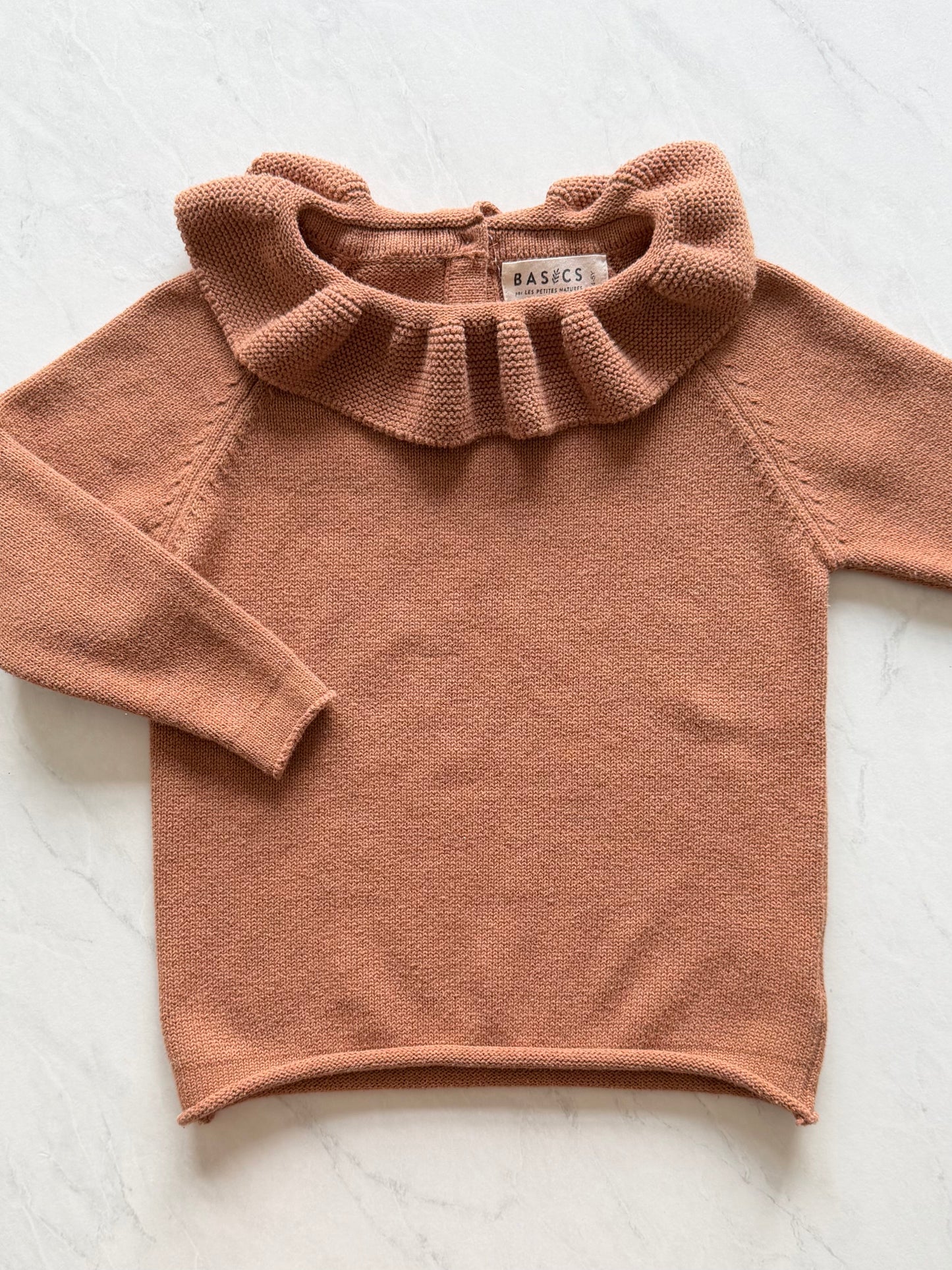 Pull en mailles col fraise - Les petites natures - 4-5 ans