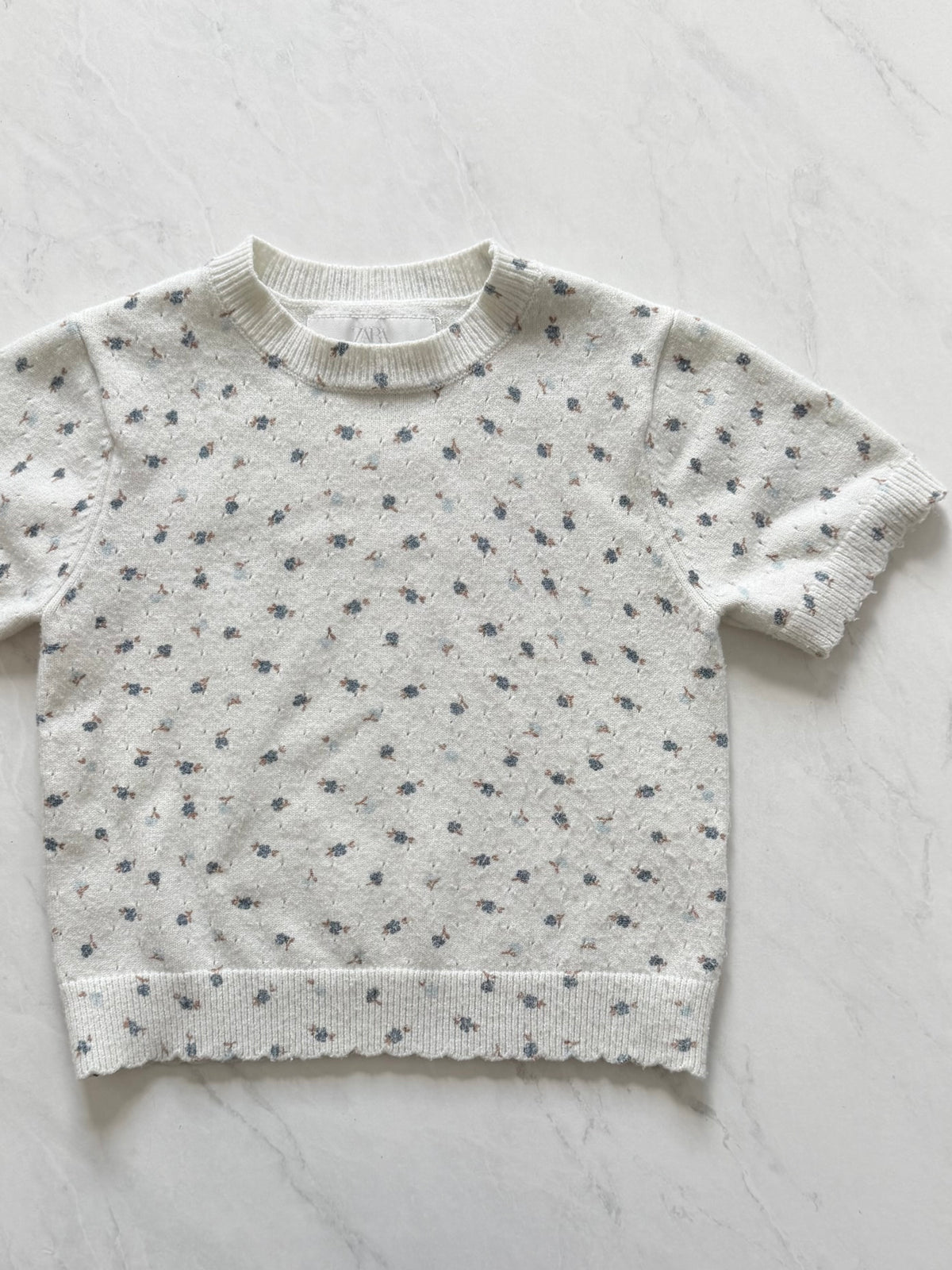 T-shirt en mailles - Zara - 6-7 ans