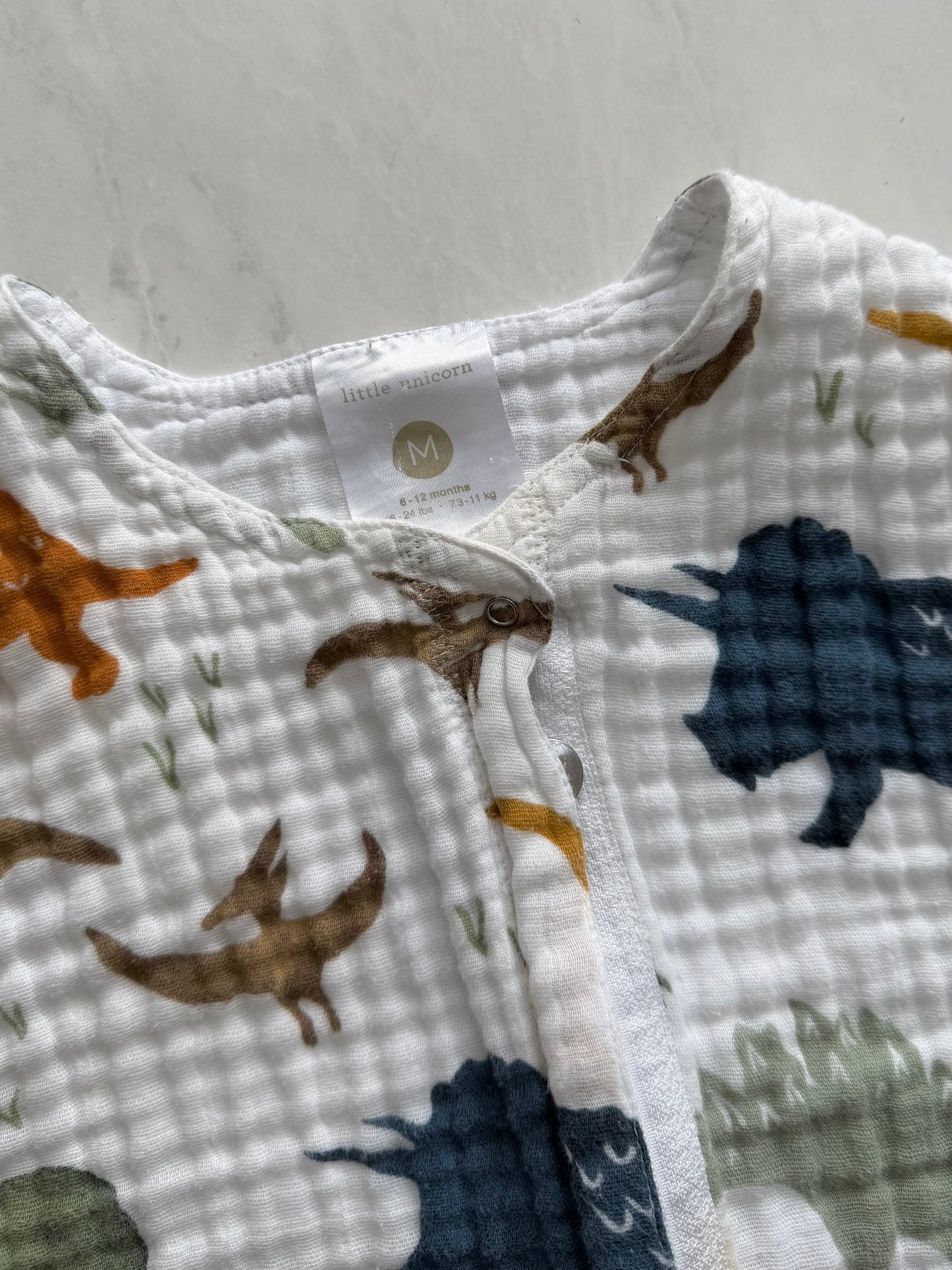 *Imparfait* Dormeuse en mousseline - Little Unicorn - 6-12 mois