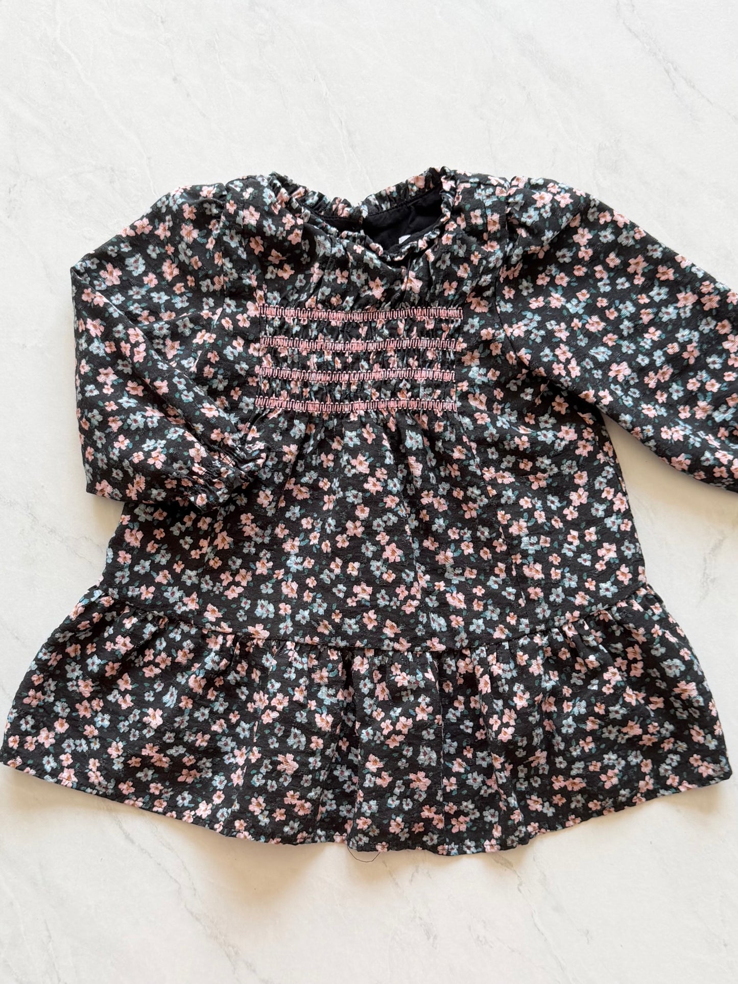 Robe manches longues - Zara - 9-12 mois