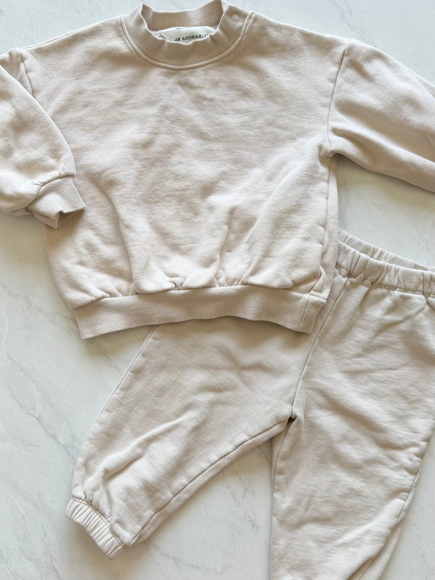 Ensemble 2 pièces en coton ouaté - H&M - 18-24 mois