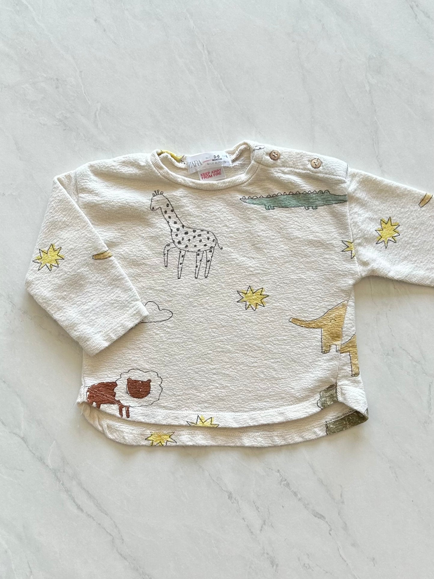 *Imparfait* Chandail manches longues - Zara - 3-6 mois