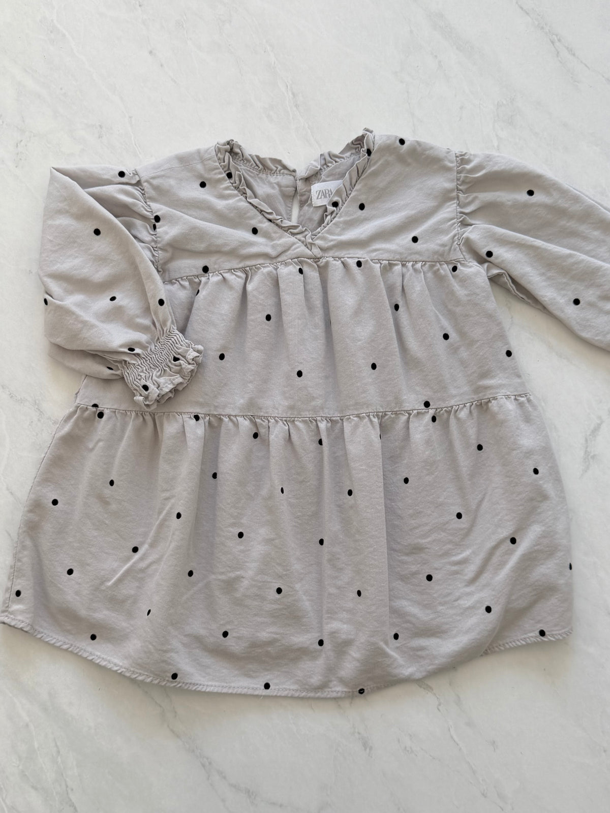 Robe manches longues - Zara - 12-18 mois