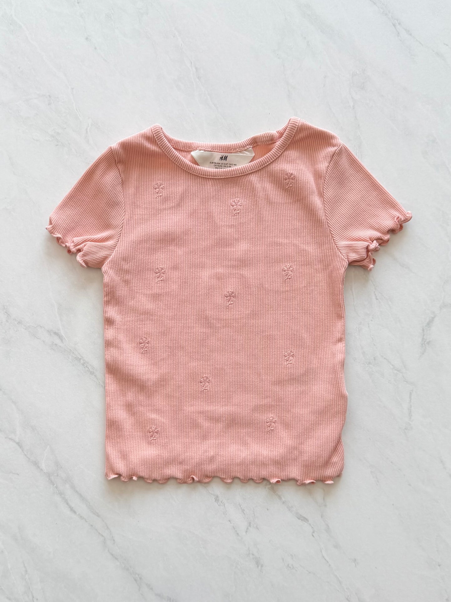 T-shirt côtelé - H&M - 2-4 ans