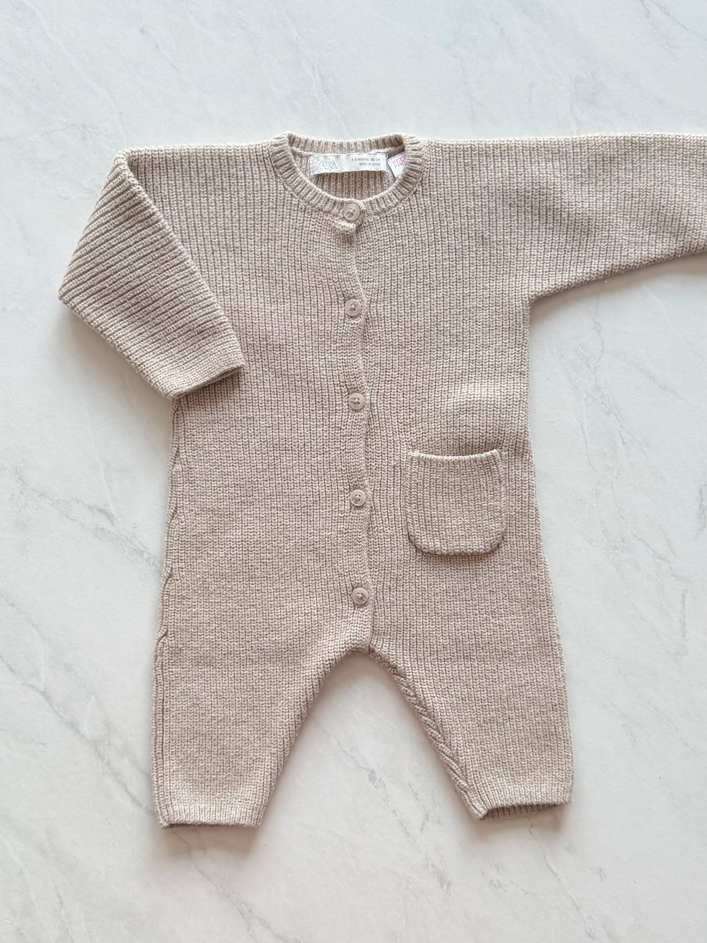 Combinaison une pièce en mailles - Zara - 1-3 mois