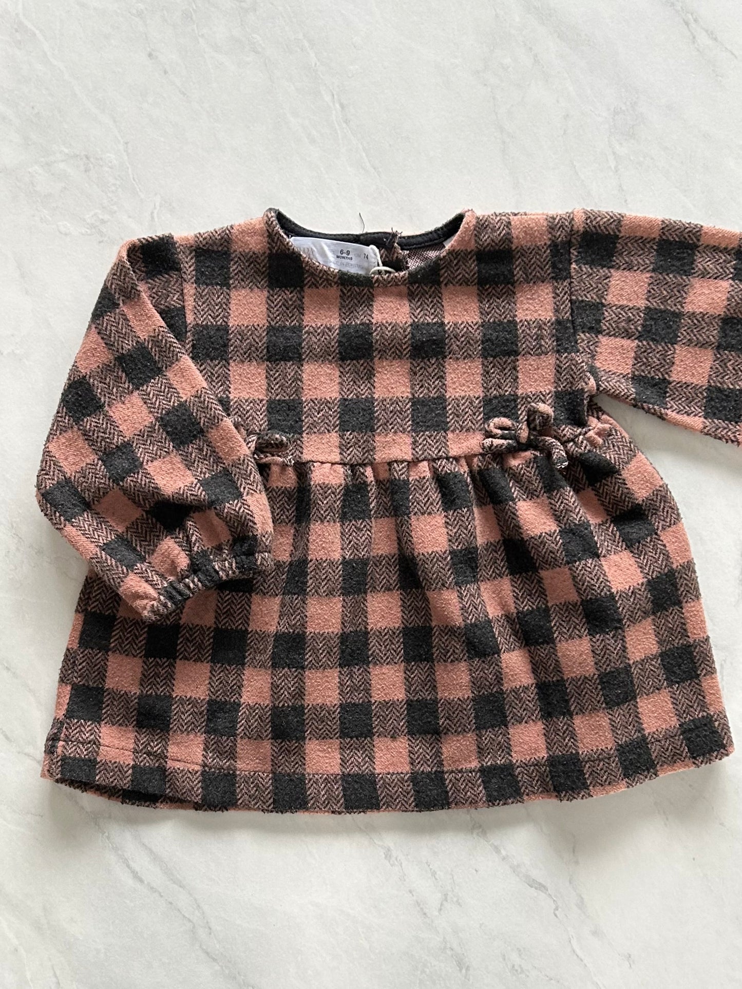 Robe manches longues - Zara - 6-9 mois