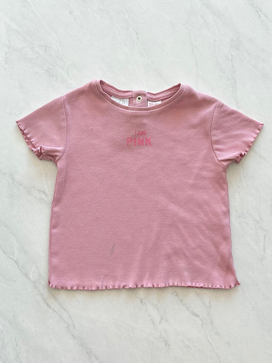 *Imparfait* T-shirt côtelé - Zara - 12-18 mois
