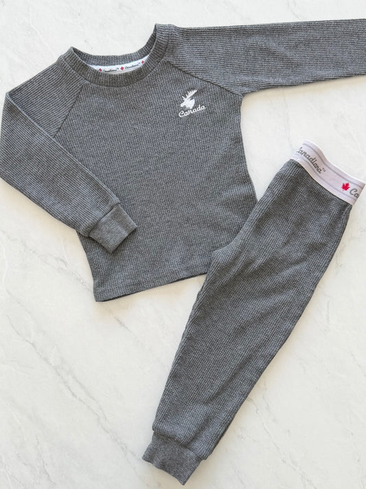 Pyjama 2 pièces en tissus gaufré - Canadiana - 2T
