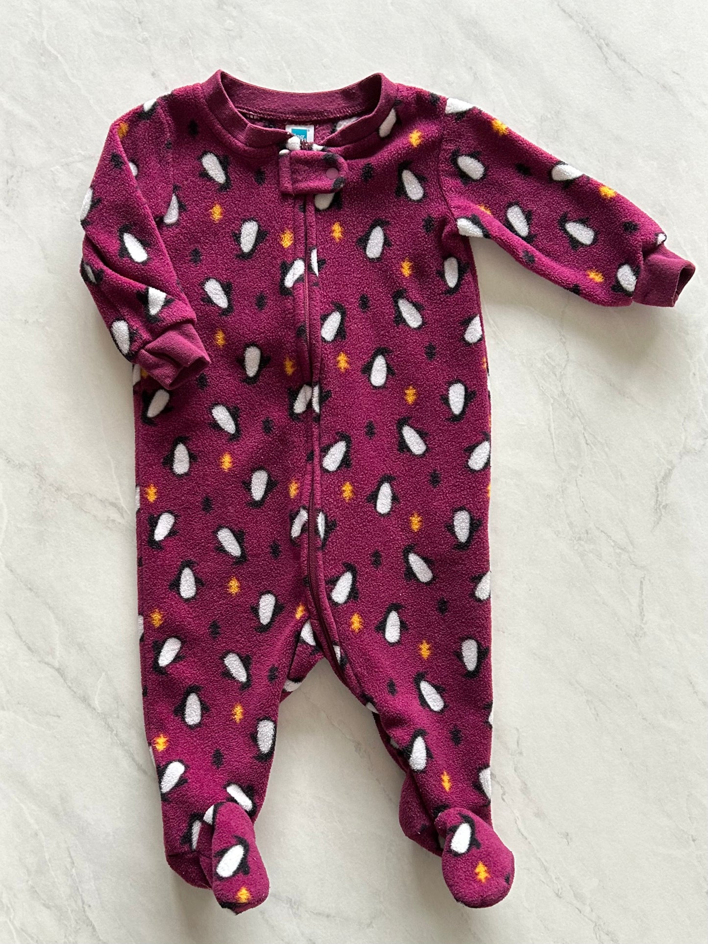 *Imperfect* Fleece footed pajamas - Tag - 3 months