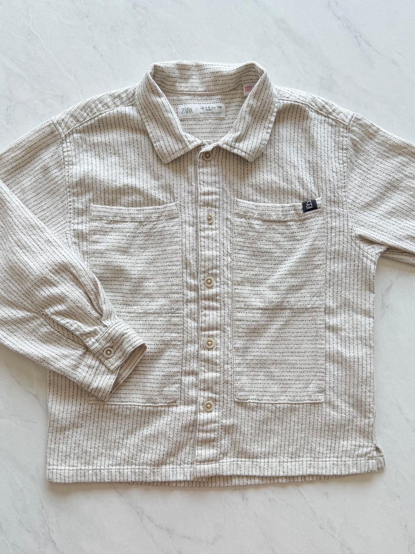 *Imparfait* Chemise manches longues - Zara - 5-6 ans