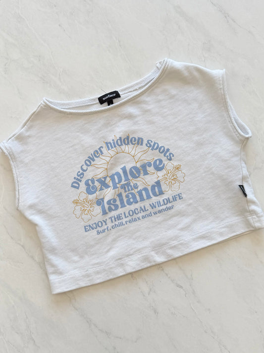 *Imparfait* Haut « crop » en coton ouaté - Surface - 8 ans