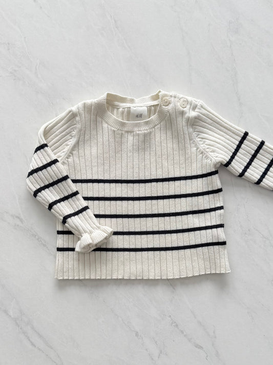 Chandail en petites mailles - H&M - 4-6 mois