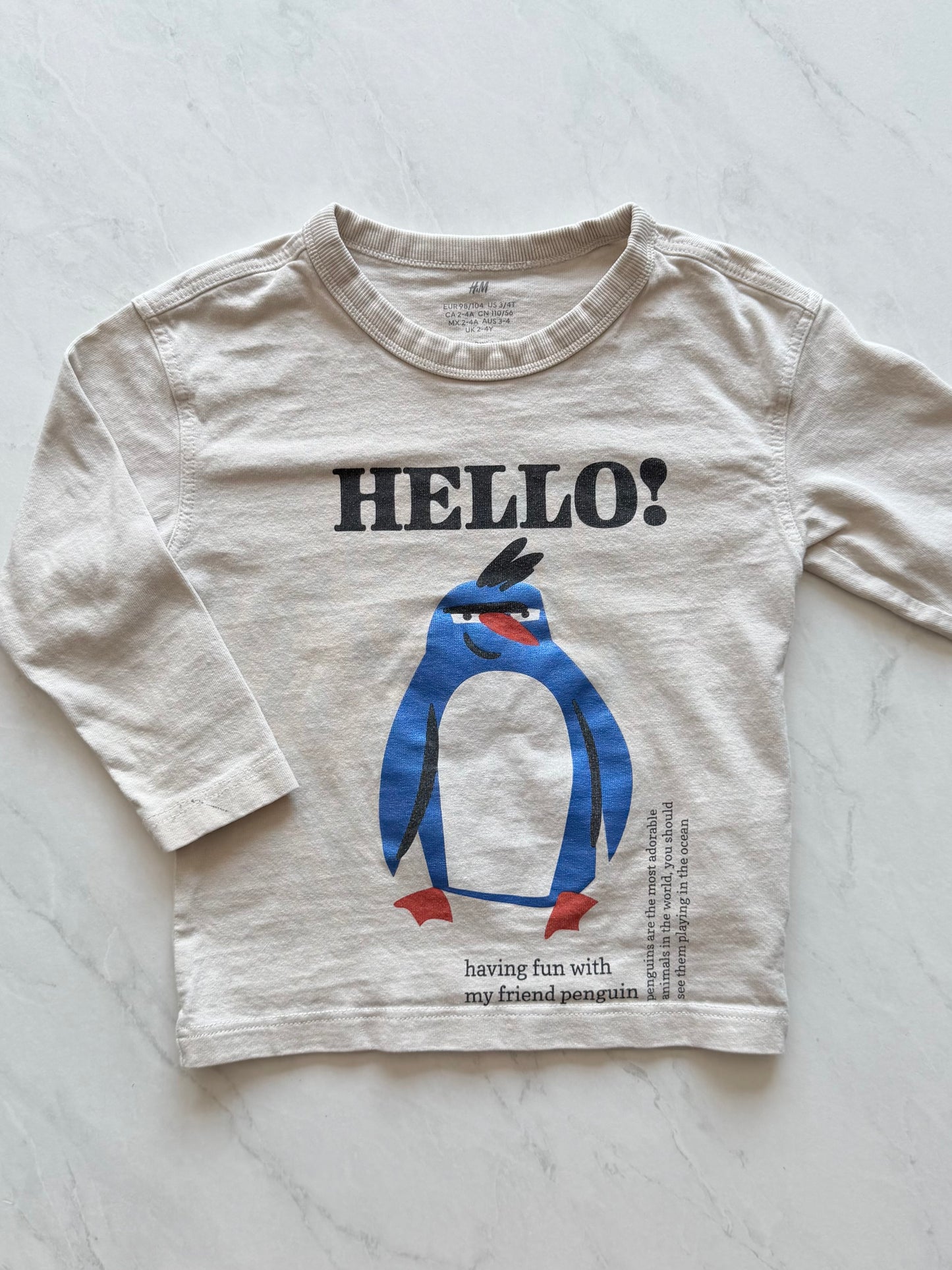 *Imparfait* Chandail manches longues - H&M - 2-4 ans