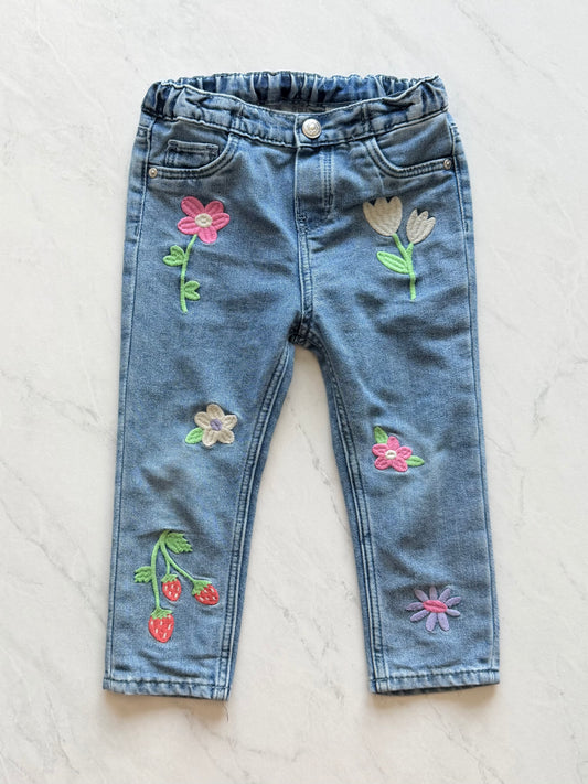 Jeans à broderies - H&M - 18-24 mois