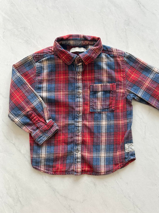 Chemise manches longues - Zara - 2-3 ans