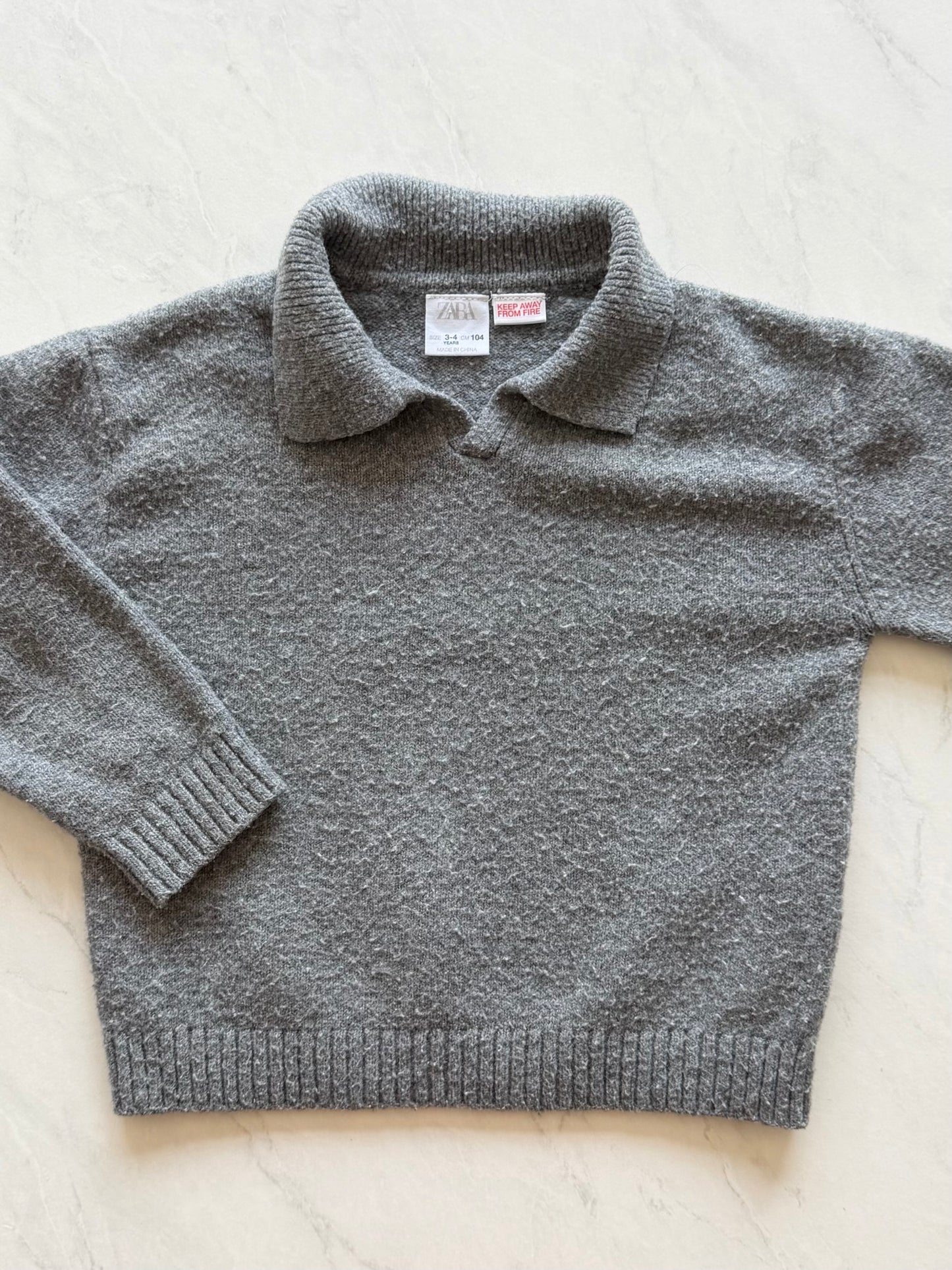 Pull en mailles - Zara - 3-4 ans (mousseux)