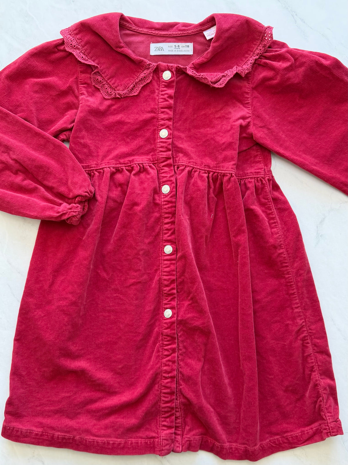 *Imparfait* Robe en velours côtelé - Zara - 5-6 ans