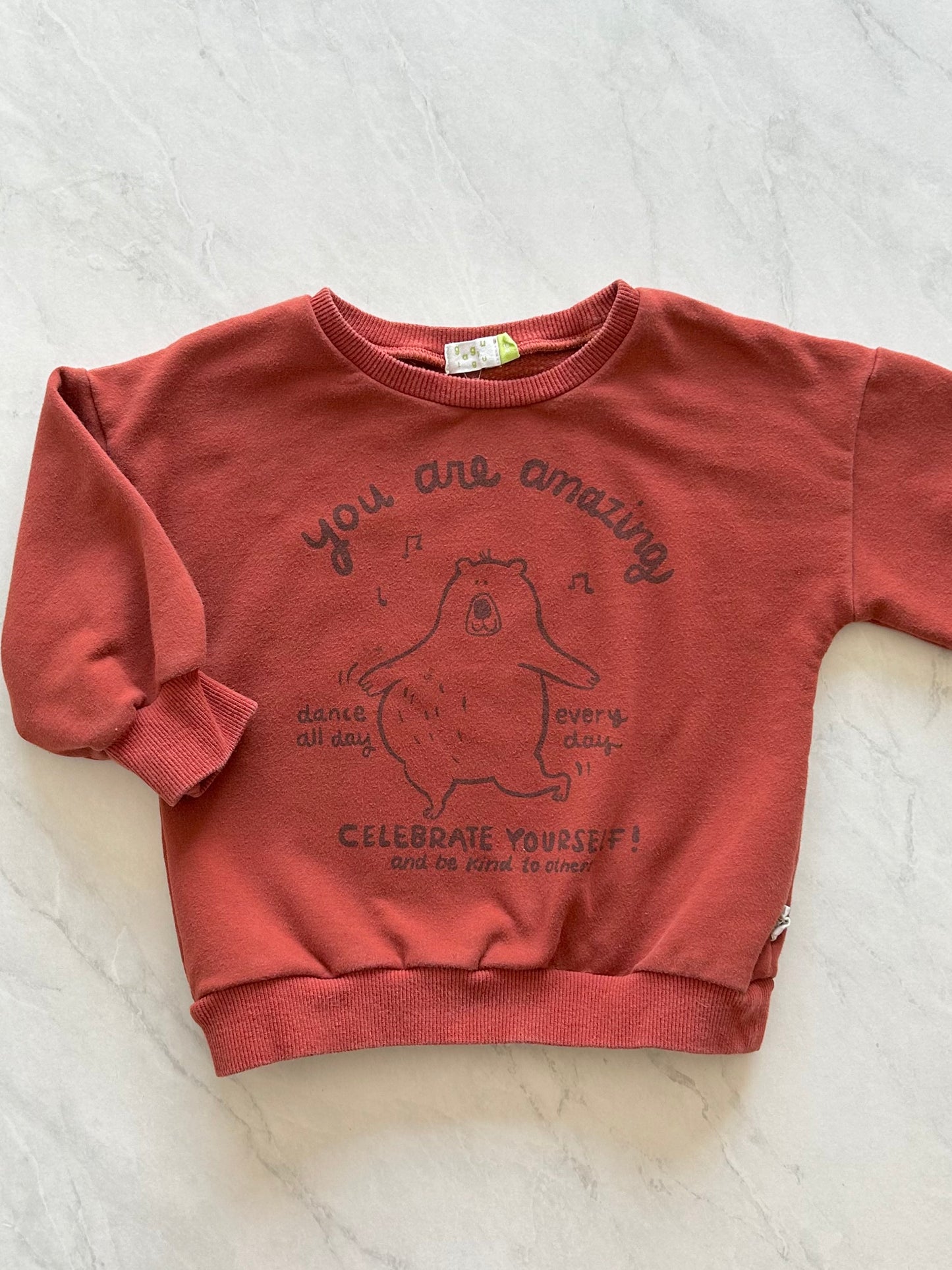 Crewneck - Gagou Tagou - 18 mois (légèrement mousseux)