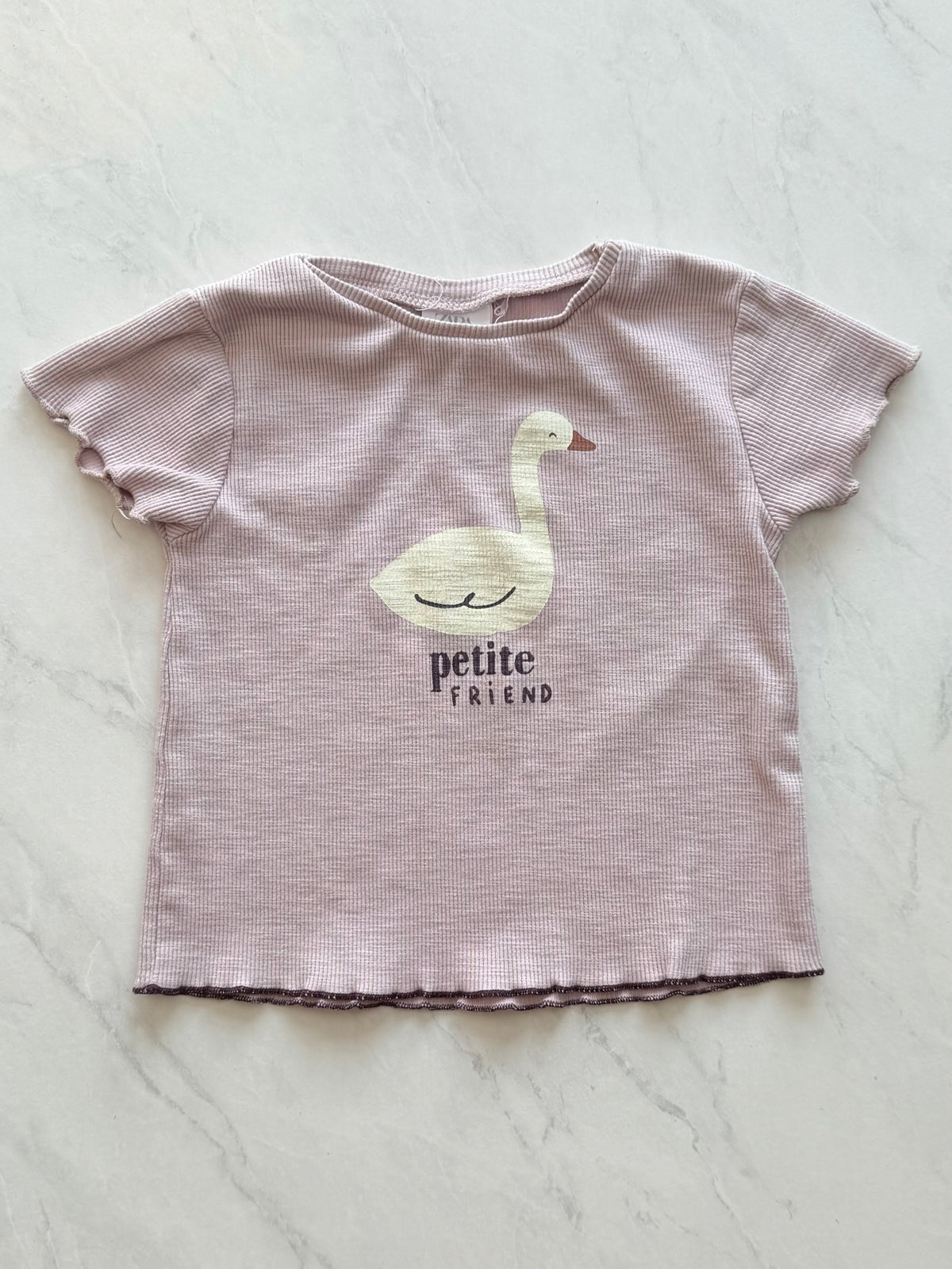 *Imparfait* T-shirt côtelé - Zara - 18-24 mois
