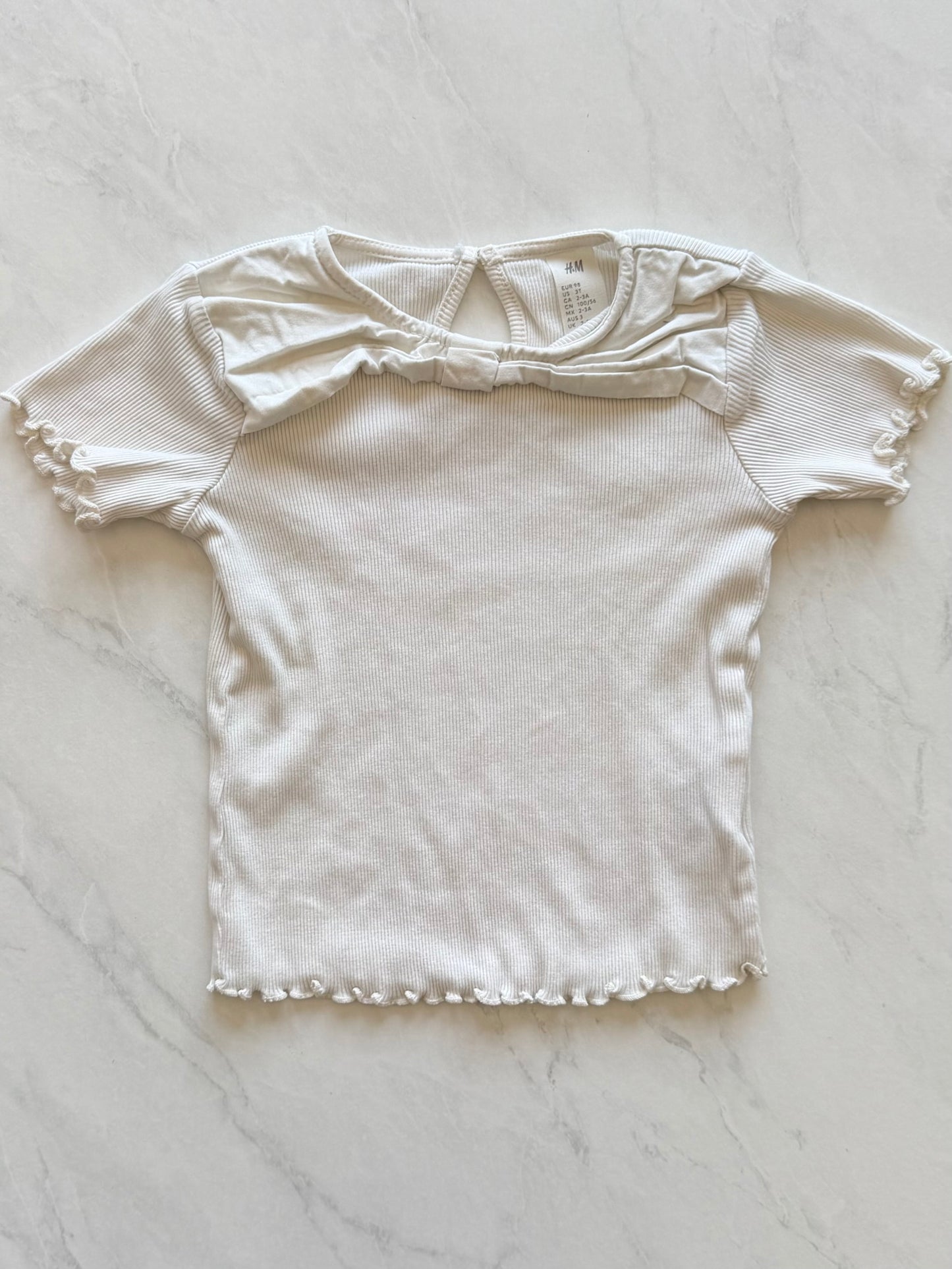 *Imparfait* T-shirt côtelé - H&M - 2-3 ans