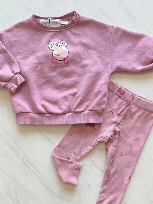 *Imparfait* Ensemble 2 pièces - Zara X Peppa Pig - 2 ans