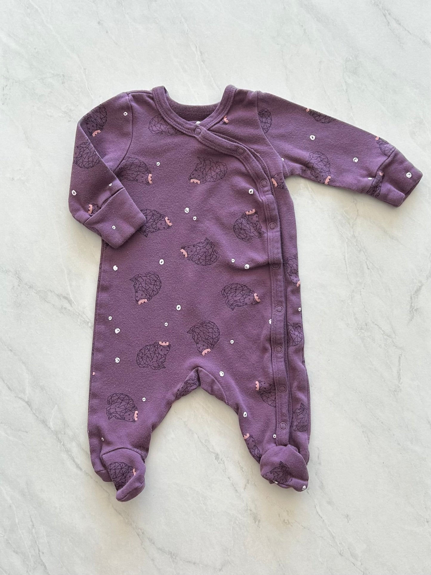 Pyjama à pattes - Trois moutons - 1 mois