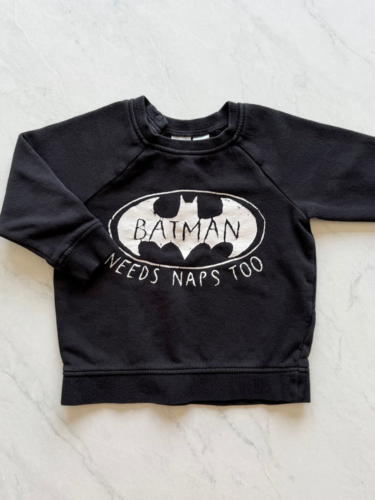Crewneck - H&M X Batman - 12-18 mois (dessin légèrement craqué)