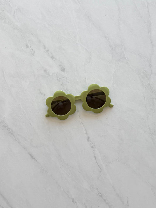 Lunette de soleil fleur pastel - Vert