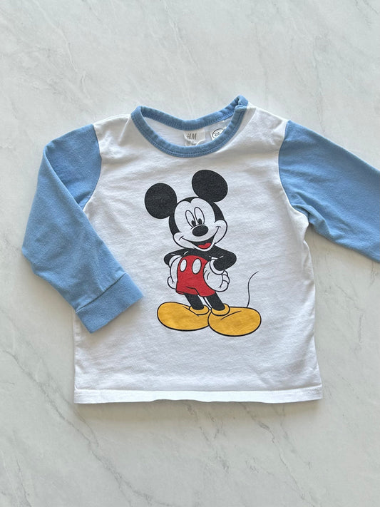 Chandail manches longues - H&M X Disney - 9-12 mois (légèrement mousseux)