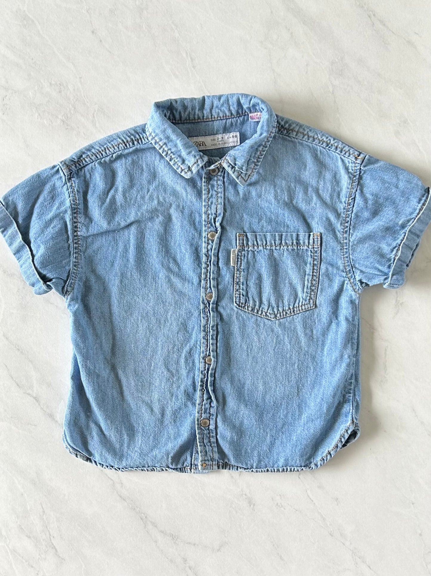 Chemise en jeans - Zara - 2-3 ans