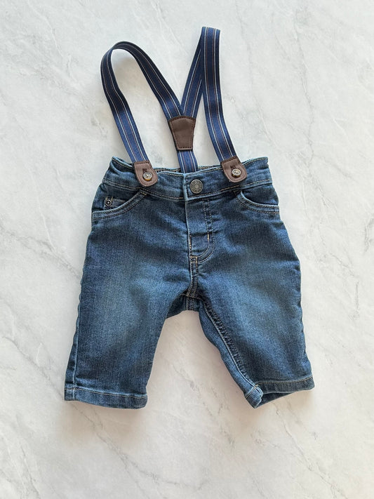 Jeans with suspenders - Carters - 3 months