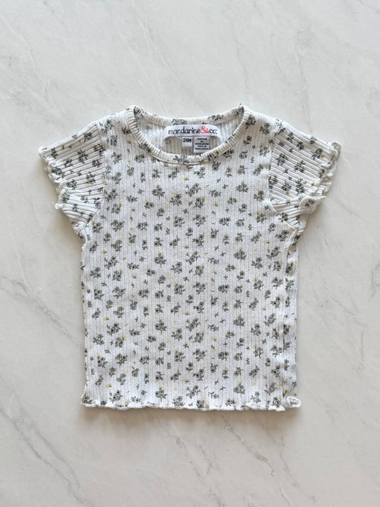 T-shirt côtelé - Mandarine & co - 24 mois