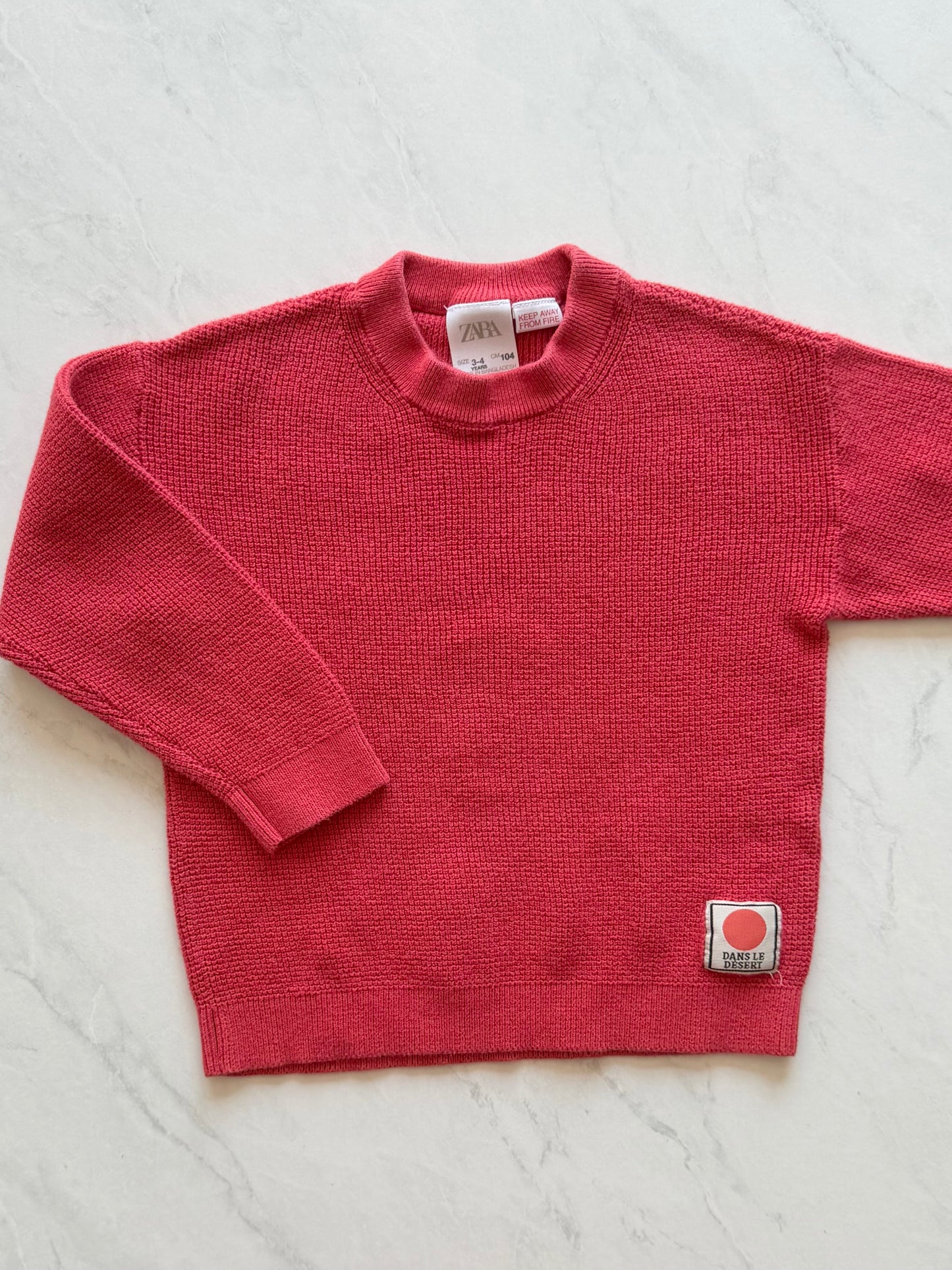 Pull en mailles - Zara - 3-4 ans (fait petit)